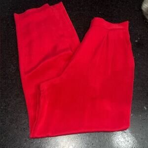 UEC DANA BUCHMAN 100% SILK FULLY LINED HIGH WAISTED PLEATED DRESS PANTS SZ 6